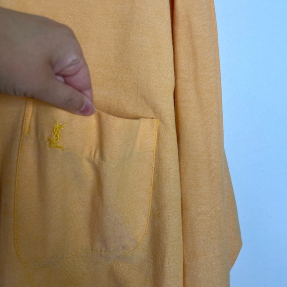 Vintage Yves Saint Laurent orange buttons down shirt - Picture 3 of 10